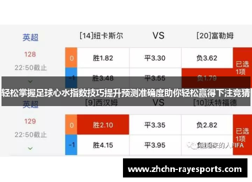 轻松掌握足球心水指数技巧提升预测准确度助你轻松赢得下注竞猜 轻松掌握足球心水指数技巧提升预测准确度助你轻松赢得下注竞猜